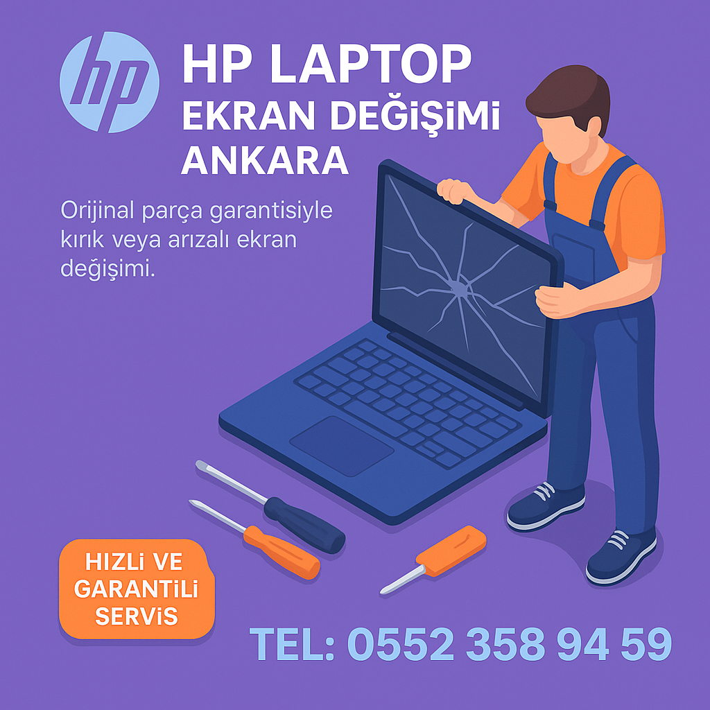 HP Laptop Ekran Değişimi Ankara